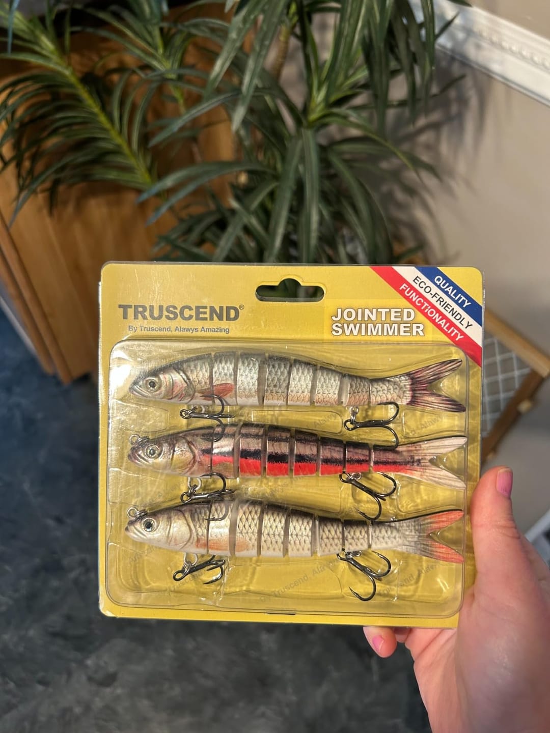 Customer photo review of Swimmax Fishing Lure | Eight-Segmented | BKK Hook |  Easy Catch | Rattling with Noise | Heavy-Duty Dyneema Fiber Joint | Jointed Swimbait for Bass & Trout & Crappie