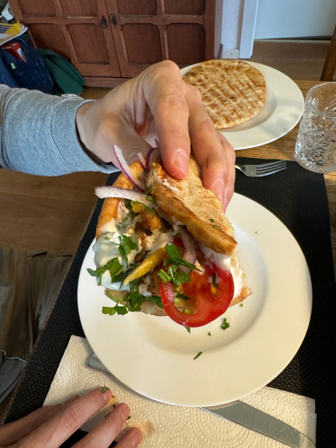 Customer photo review of Traditional Greek Pita Bread – 10 Soft Rounds (16 cm) | Vegetarian-Friendly
