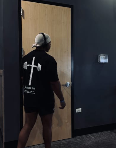 Customer photo review of Forgiven Tee