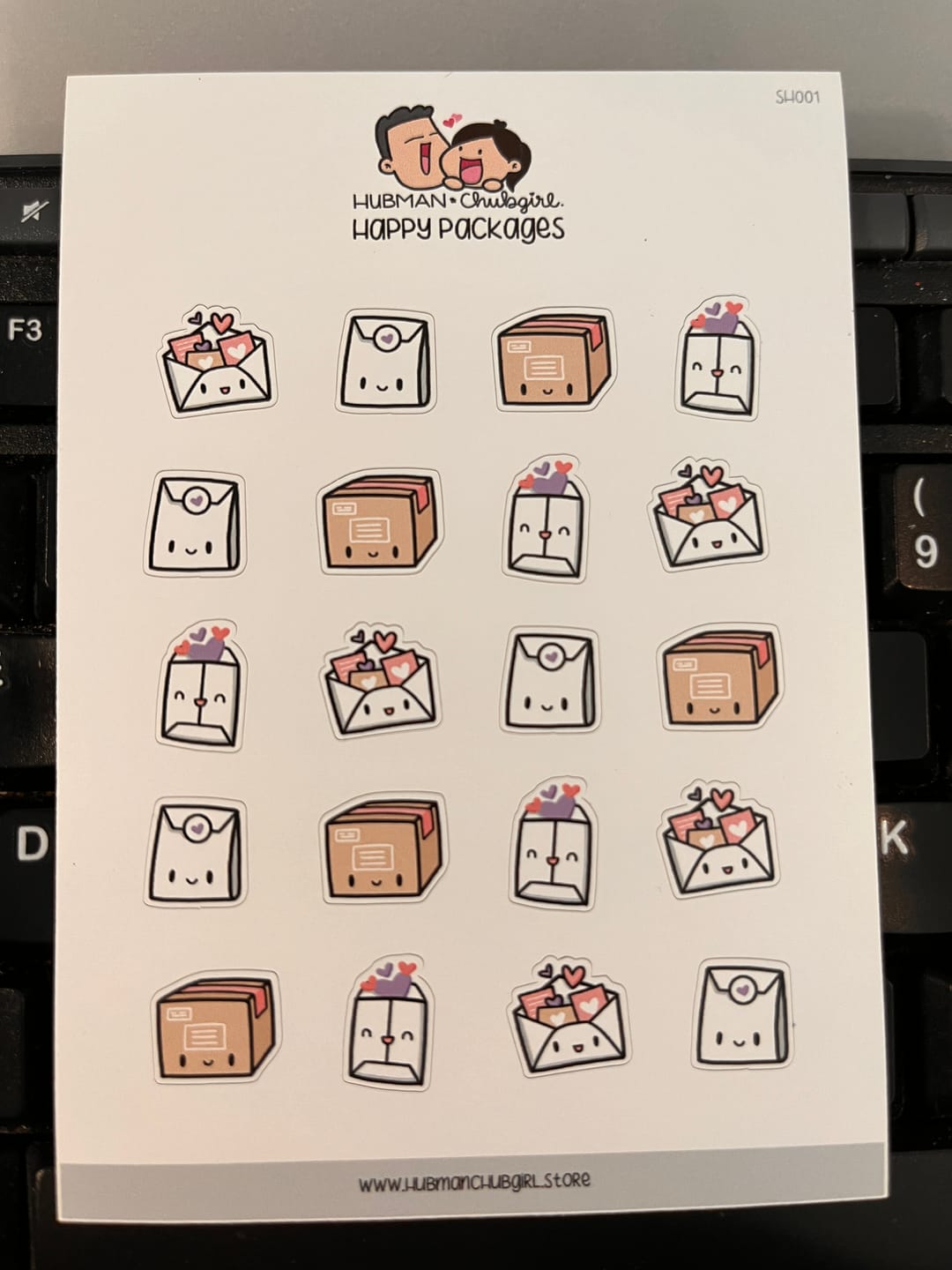 Customer photo review of Happy Packages Planner Stickers