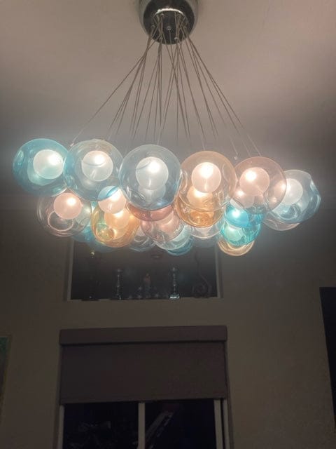 Customer photo review of Modern Bubble Cluster Globes Pendant Lighting