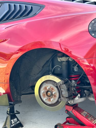 Customer photo review of 2015-2022 Ford Mustang 1" Hubcentric 5X4.5 Wheel Spacers 25MM 14X1.5