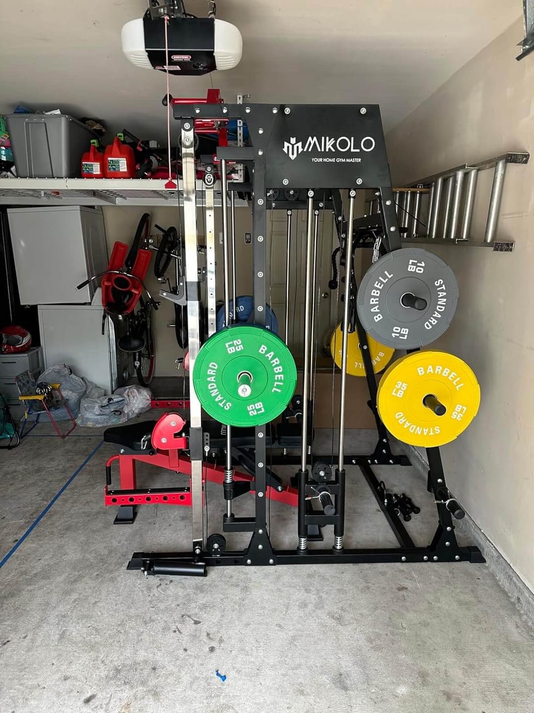 Customer photo review of EZ Grip Bumper Plates - 230/370 lbs set - color