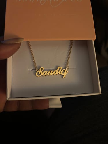 Customer photo review of Personalized Name Necklace