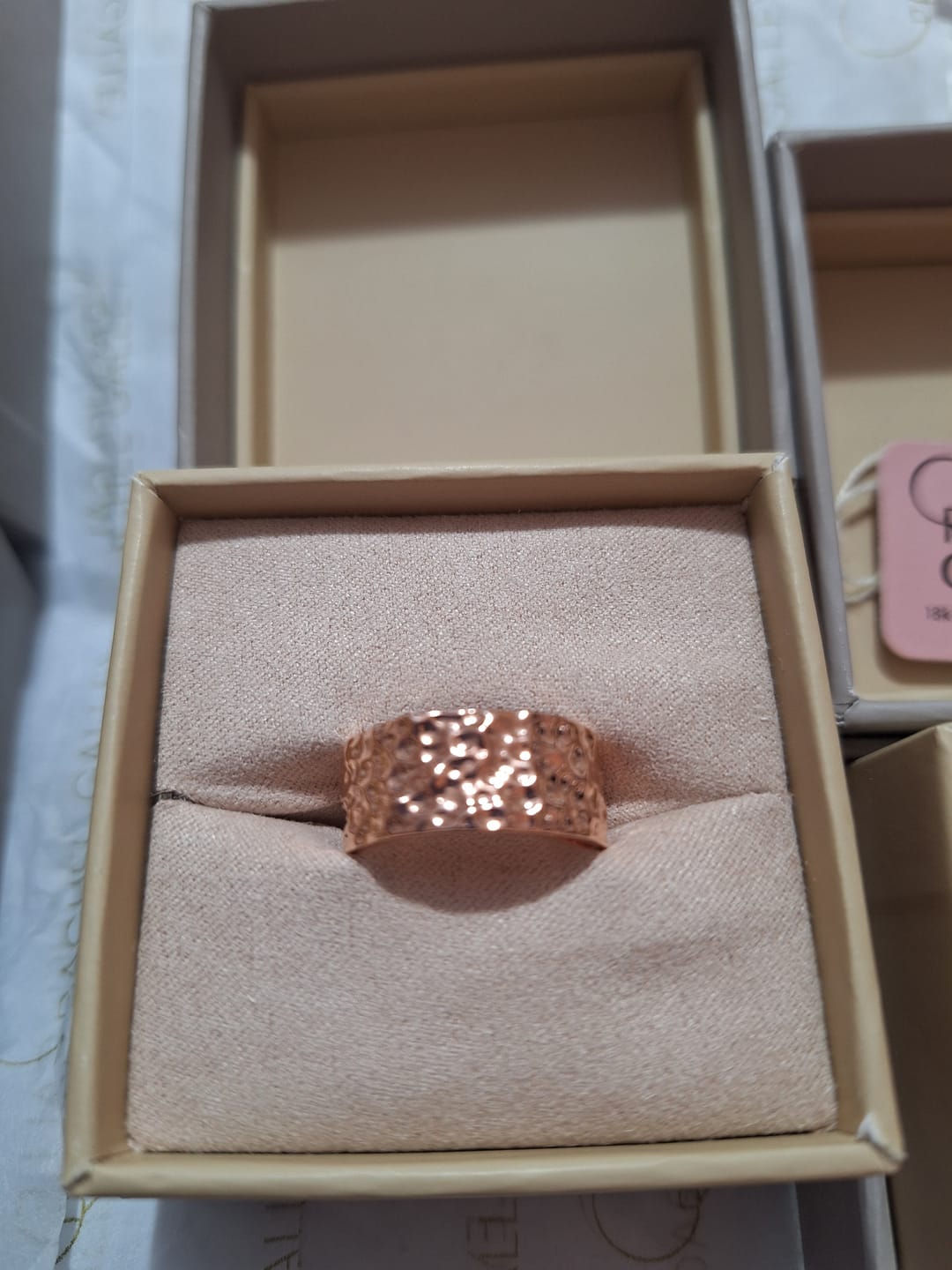 Customer photo review of Grecian Hammered Silver Stacking Ring