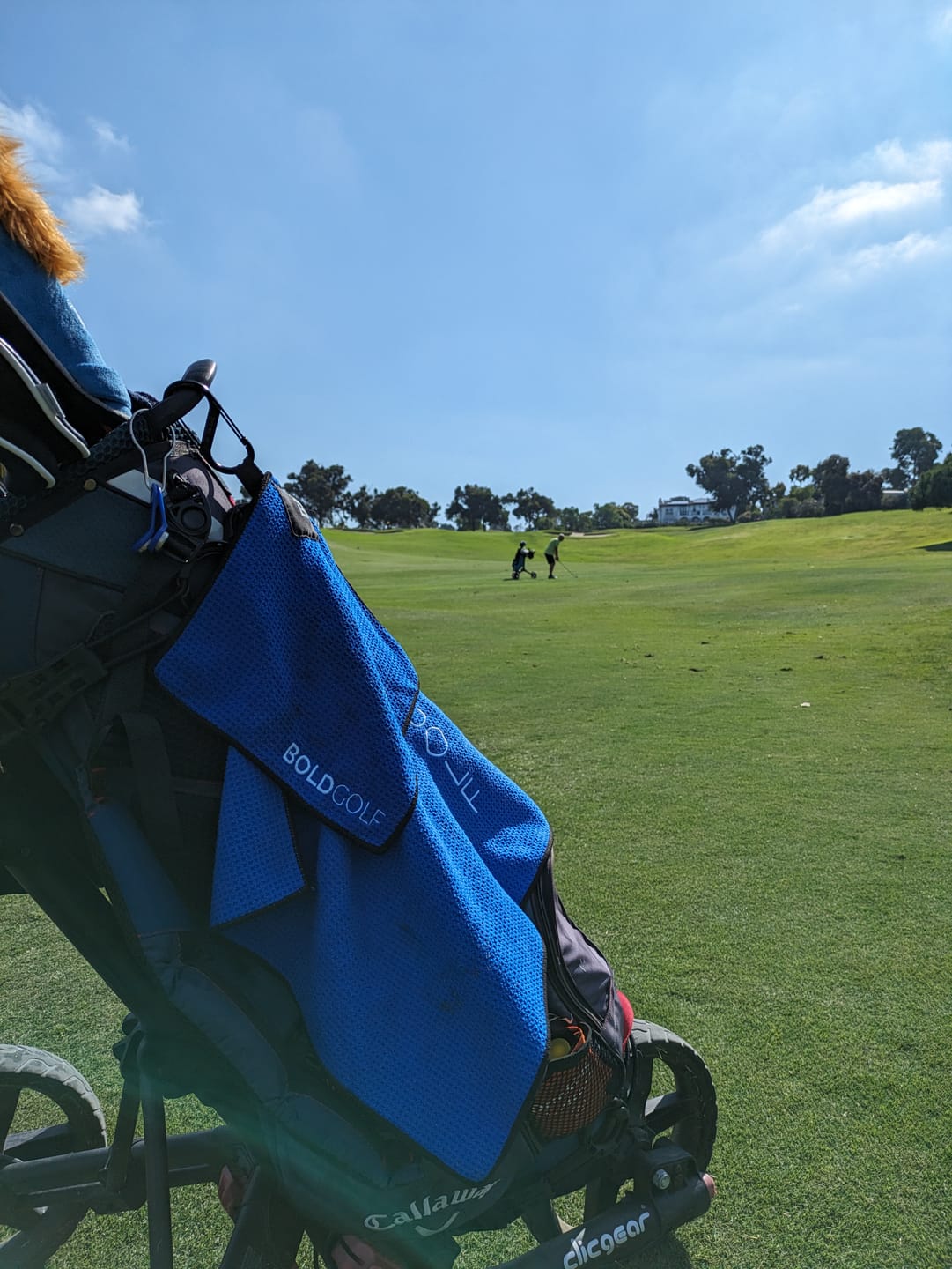 Customer photo review of The Classic - Two-Tone Magnetic Golf Towel