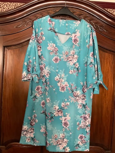 Customer photo review of 3 Metre, Dressmaking Matt Satin,- 55" Wide-  Sky