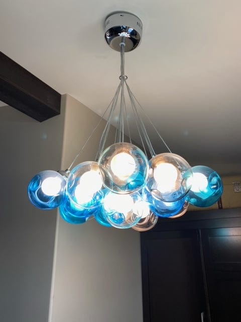 Customer photo review of Modern Bubble Cluster Globes Pendant Lighting