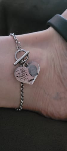 Customer photo review of Personalized Heart Bracelet I'm Always With You - Memorial Gift For Family, Friend