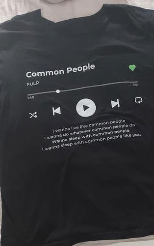 Customer photo review of Your Favorite Song T-Shirt Music Player