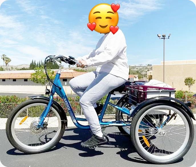 Customer photo review of Tricycle Électrique avec Accélérateur et Assistance au Pédalage - Confort et Sécurité au Maroc | ElectricBike.ma