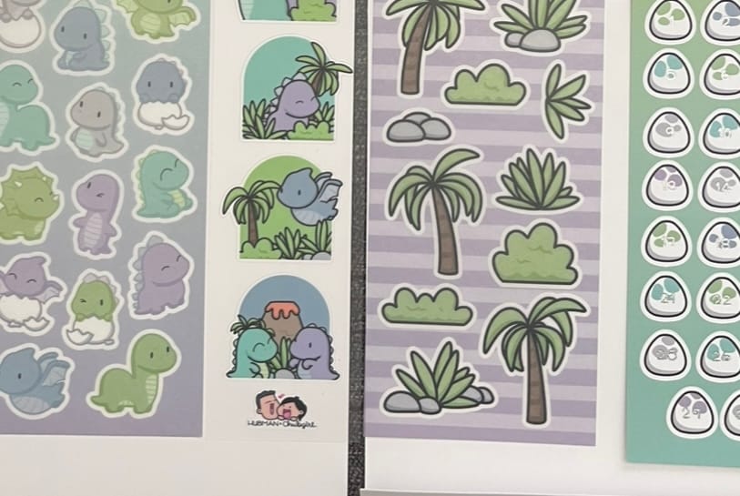 Customer photo review of Happy Dinos Variety Sticker Pack
