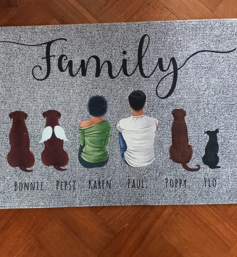 Customer photo review of Couple - Personalised doormat