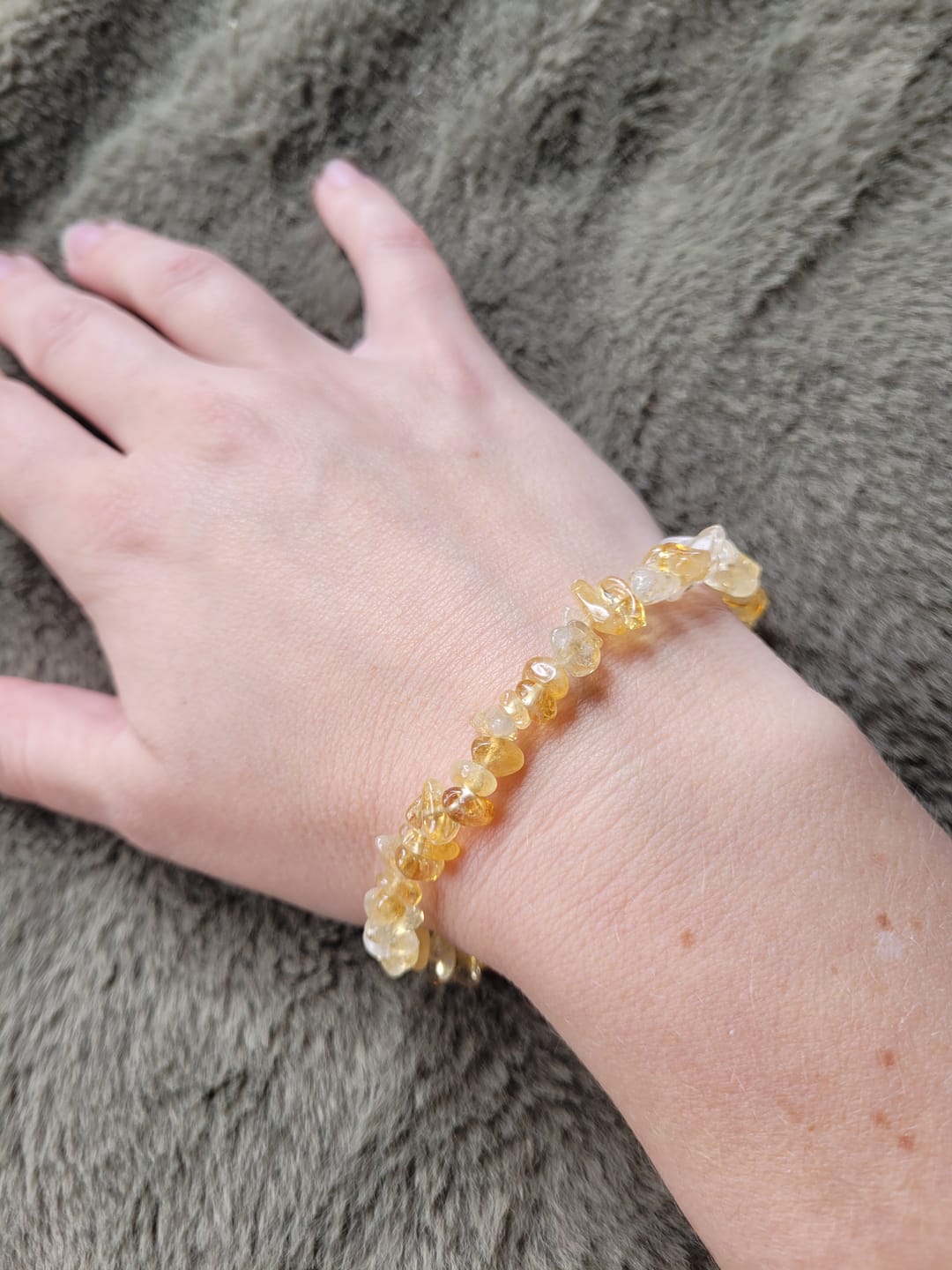 Customer photo review of Citrine - Crystal chip bracelet