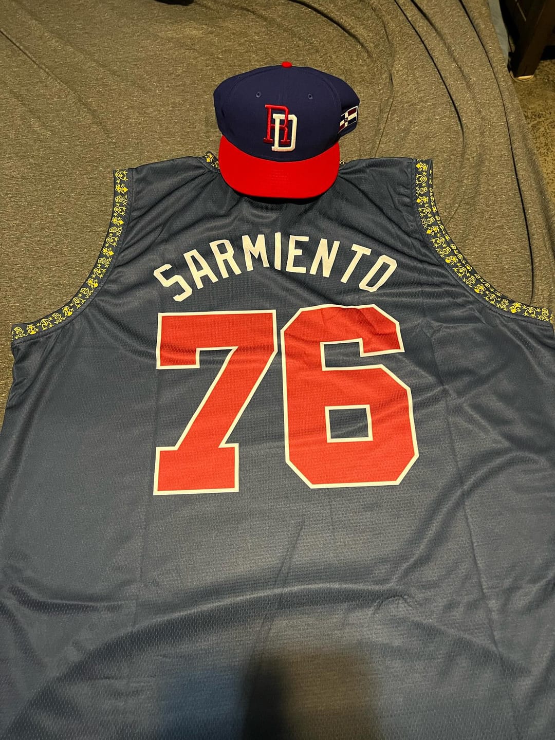 Customer photo review of Dominican Republic Custom Basketball Jersey
