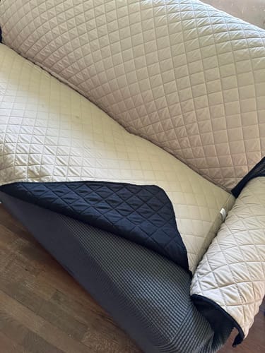 Customer photo review of Reversible Quilted Sofa Couch Cover Sofa Slipcovers