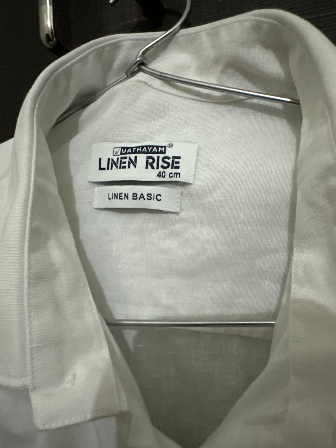 Customer photo review of Uathayam Linen Basic Cotton Linen Formal White Shirt For Men