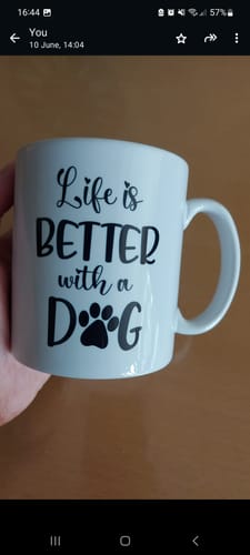 Customer photo review of Man & Dogs - Best Dog Dad Ever Personalised Mug