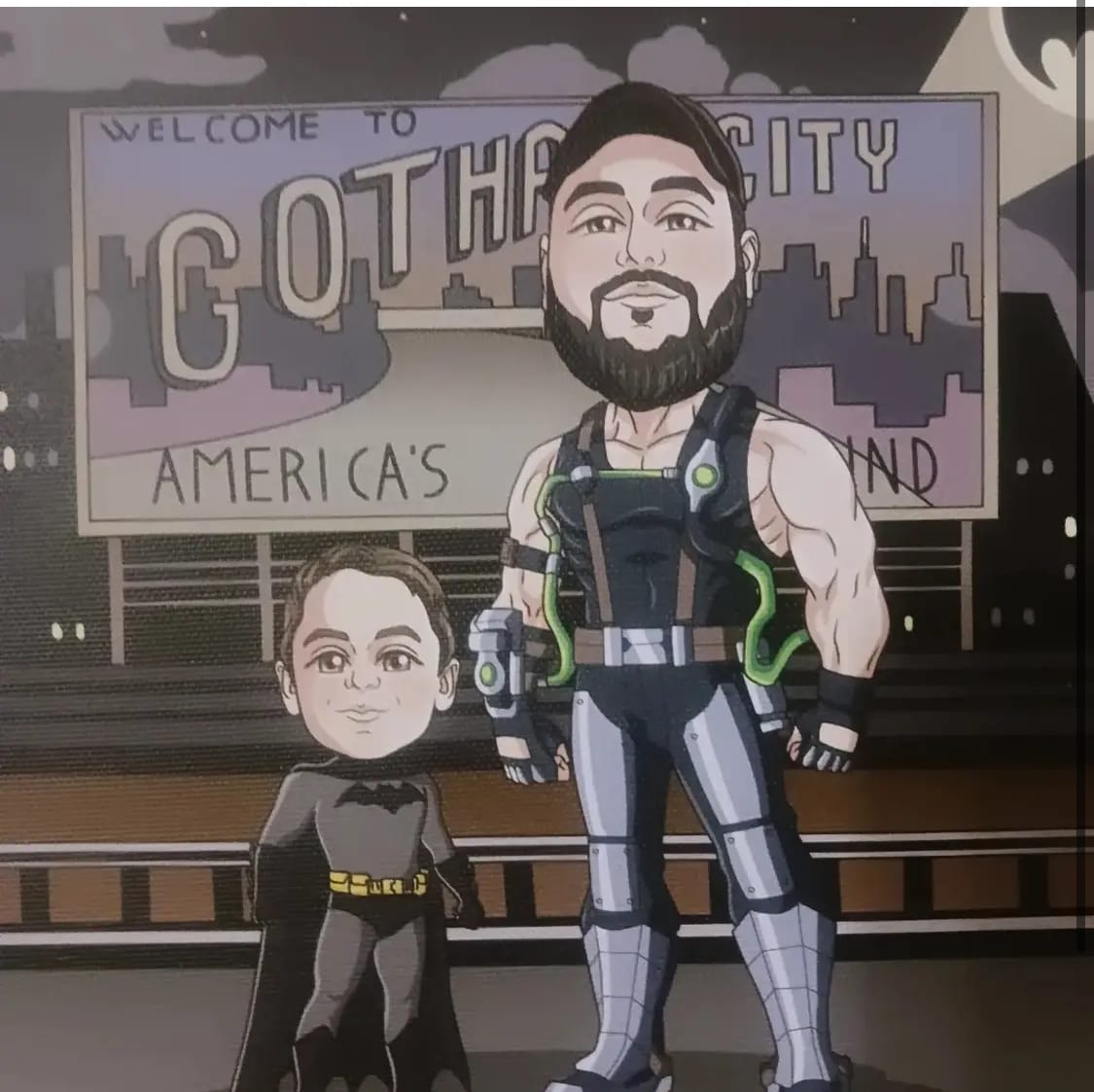 Customer photo review of The Bat Hero Custom Portrait