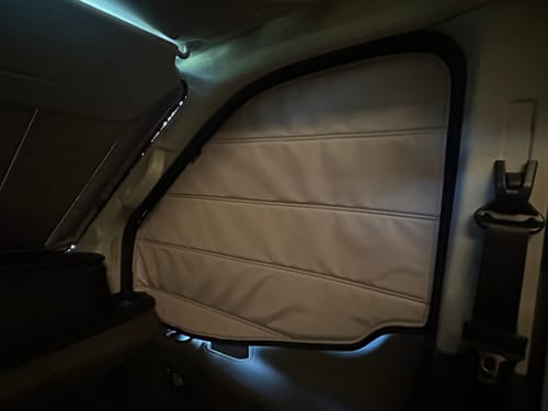 Customer photo review of Transit - Front Door Shades (set)