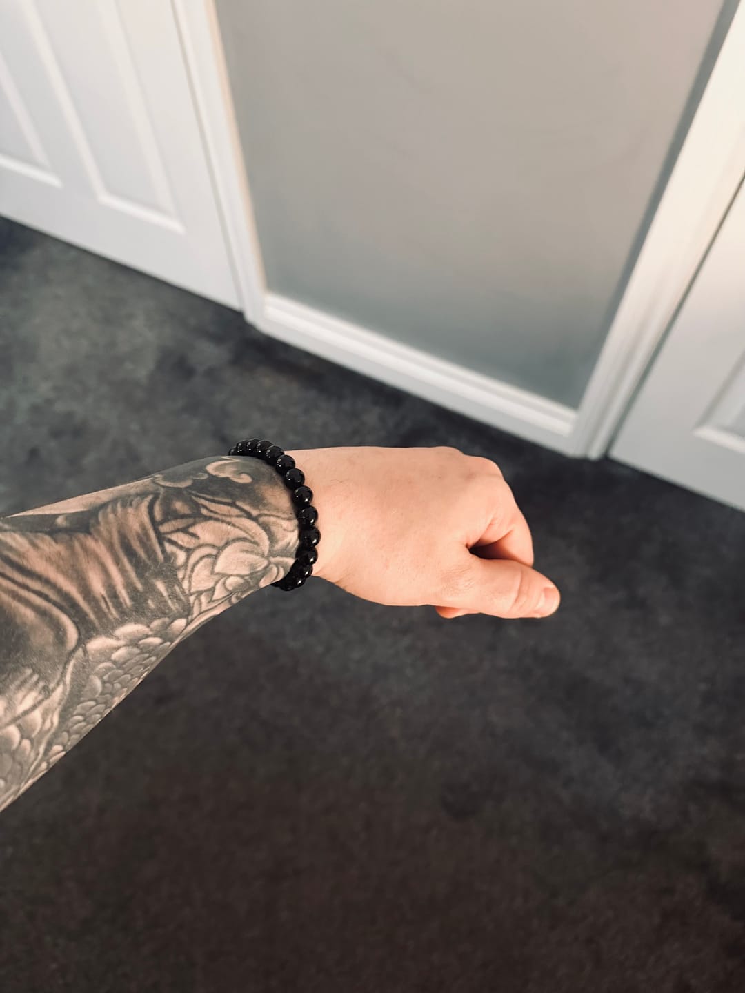 Customer photo review of Black agate - Strength and protection - Power bead bracelet