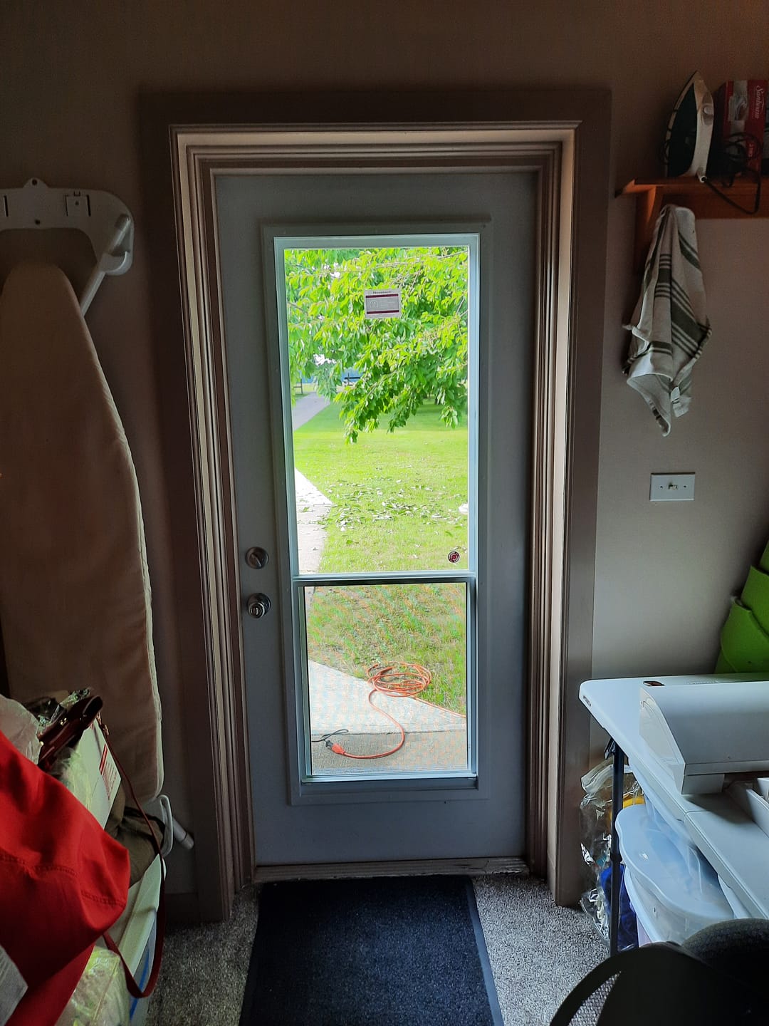 Customer photo review of Venting 1 Lite Glass and Frame Kit (Full Lite 24" x 66" Frame Size)