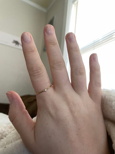 Customer photo review of Solitaire Stacking Ring
