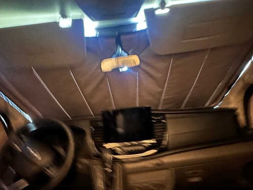 Customer photo review of Transit - Windshield Shade