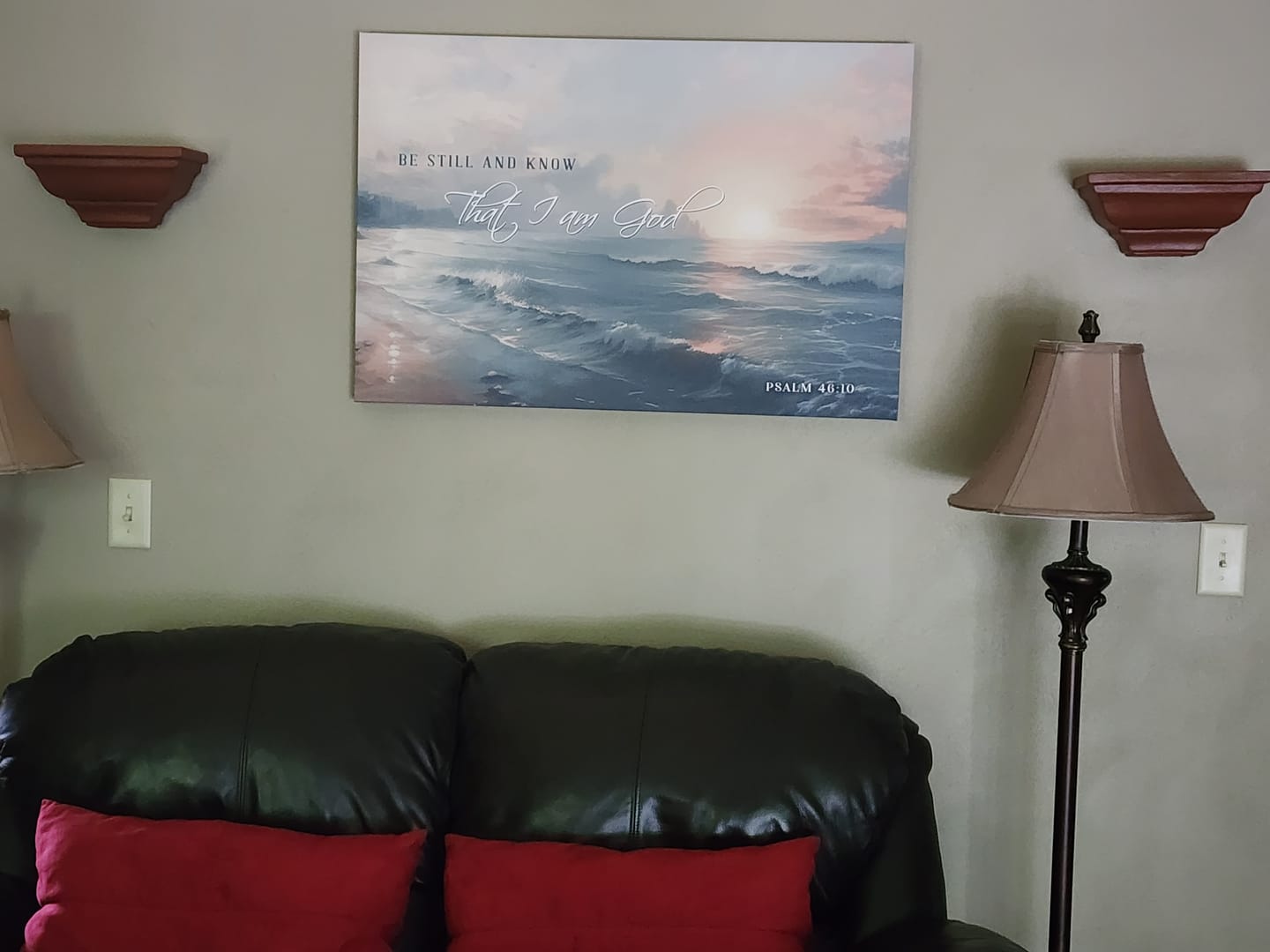 Customer photo review of Be Still and Know, Seascape, Psalm 46:10 Wall Art Canvas Print
