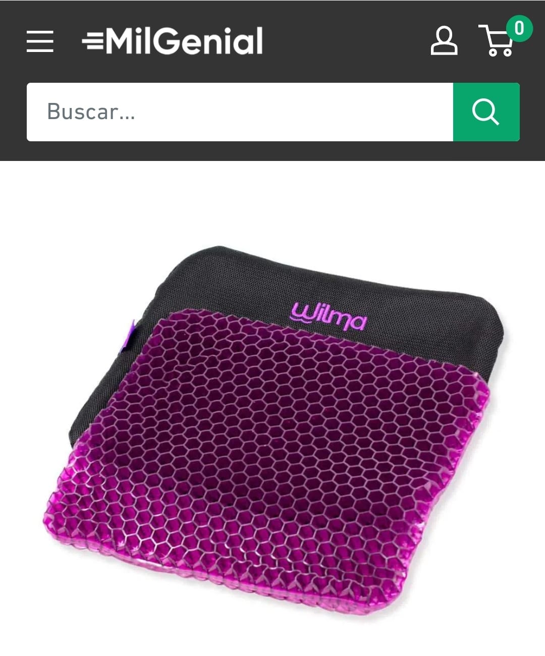 Customer photo review of Cojin de Gel Viscoelástico Premium con Funda Marca Wilma