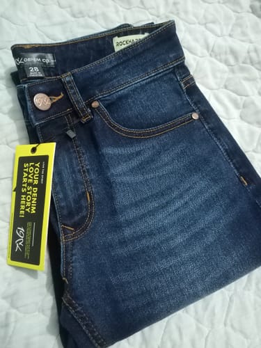 Customer photo review of Slim Fit Jeans (Dark Blue)