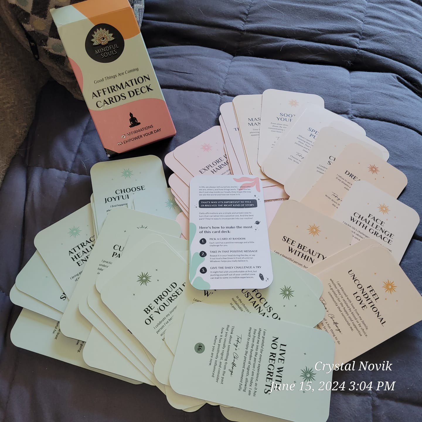Customer photo review of Affirmation Cards Deck