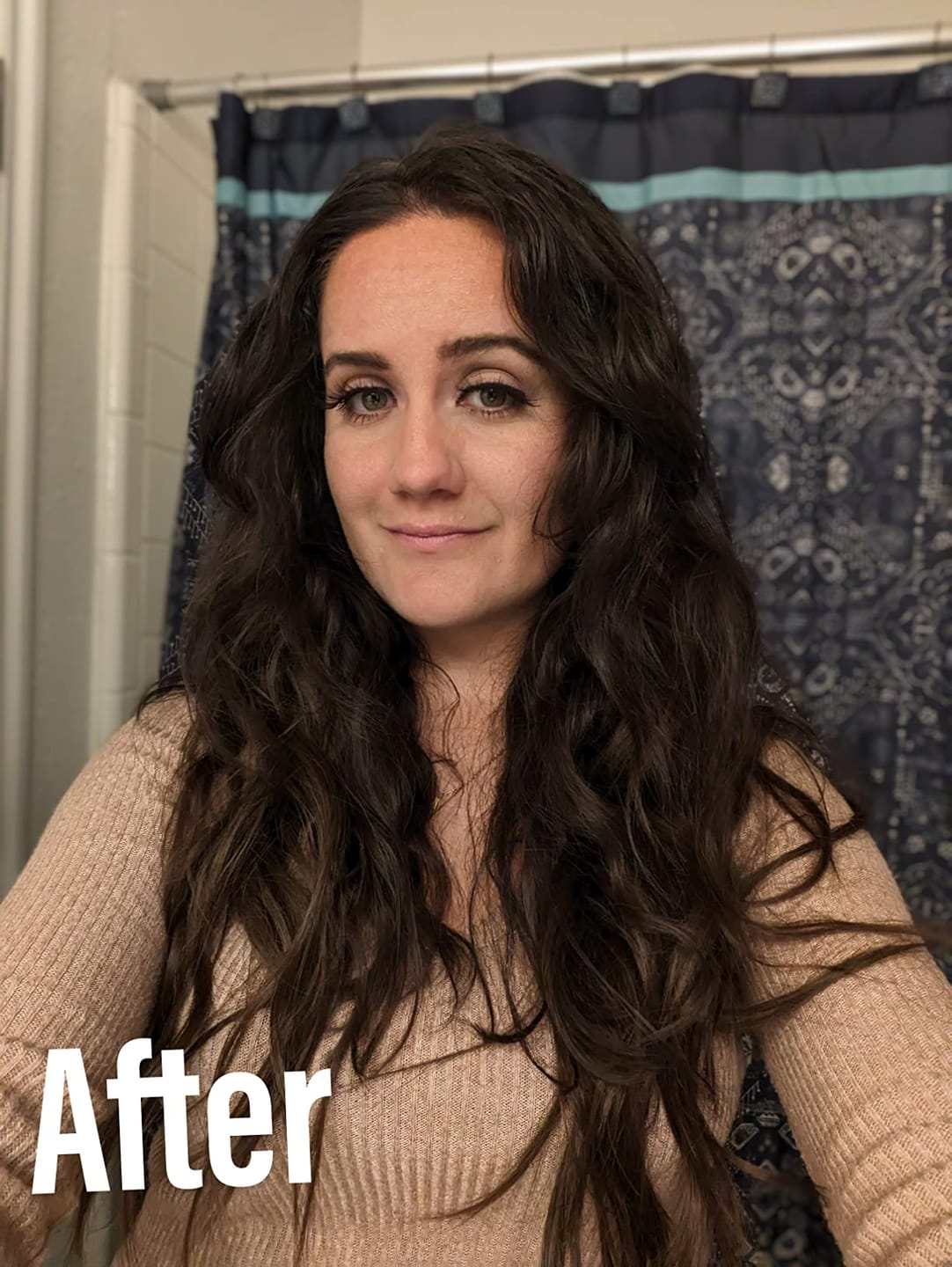 Customer photo review of Moresoo Seamless Virgin Injection Tape in Hair Extensions Brazilian Dark Brown (#2)