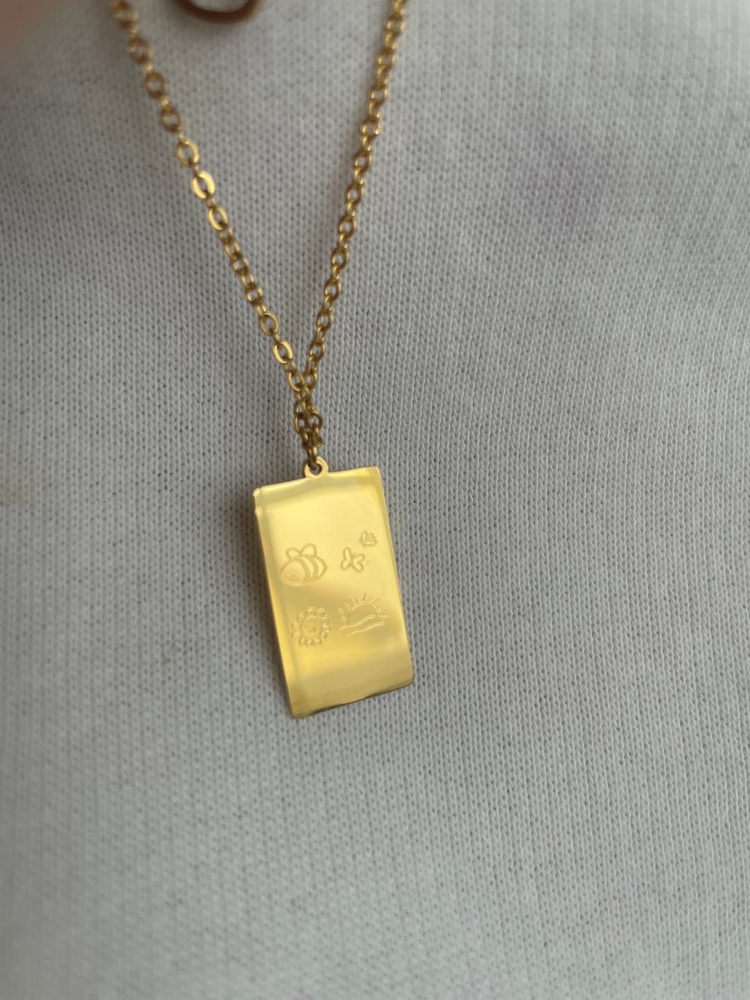 Customer photo review of Zeichnung | Plainkette + Gravur