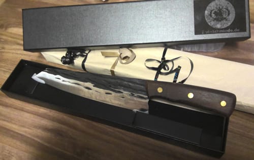 Customer photo review of Handgeschmiedetes Kochmesser - Carbonwood