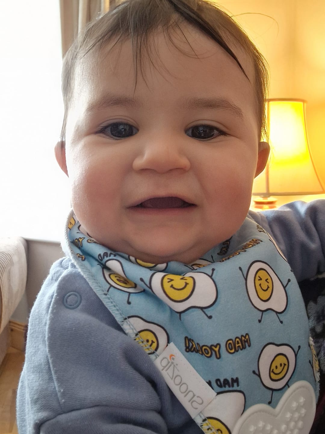 Customer photo review of Mad Yolk Teething Bib