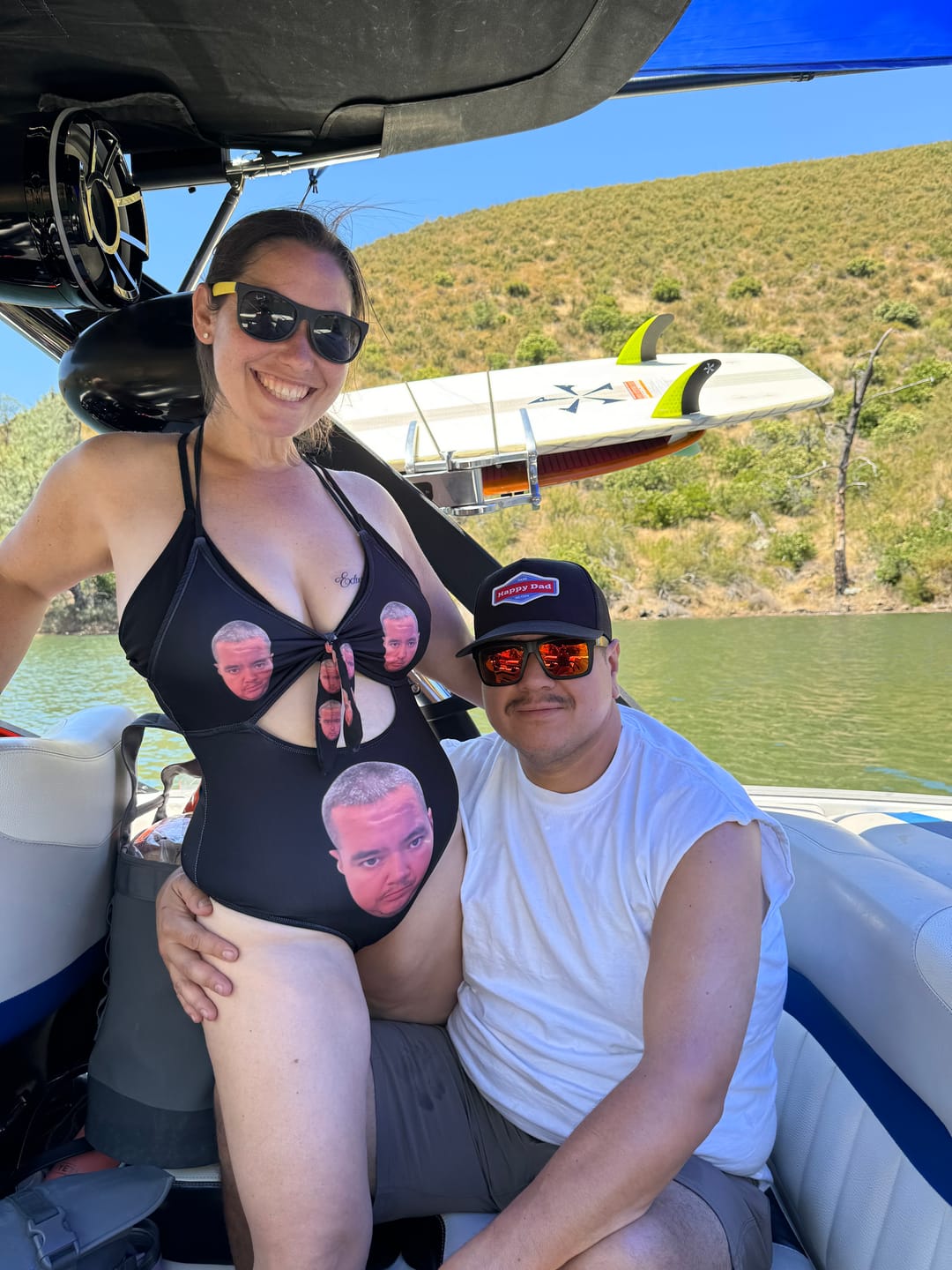 Customer photo review of Custom Face Black Bow Swimsuit