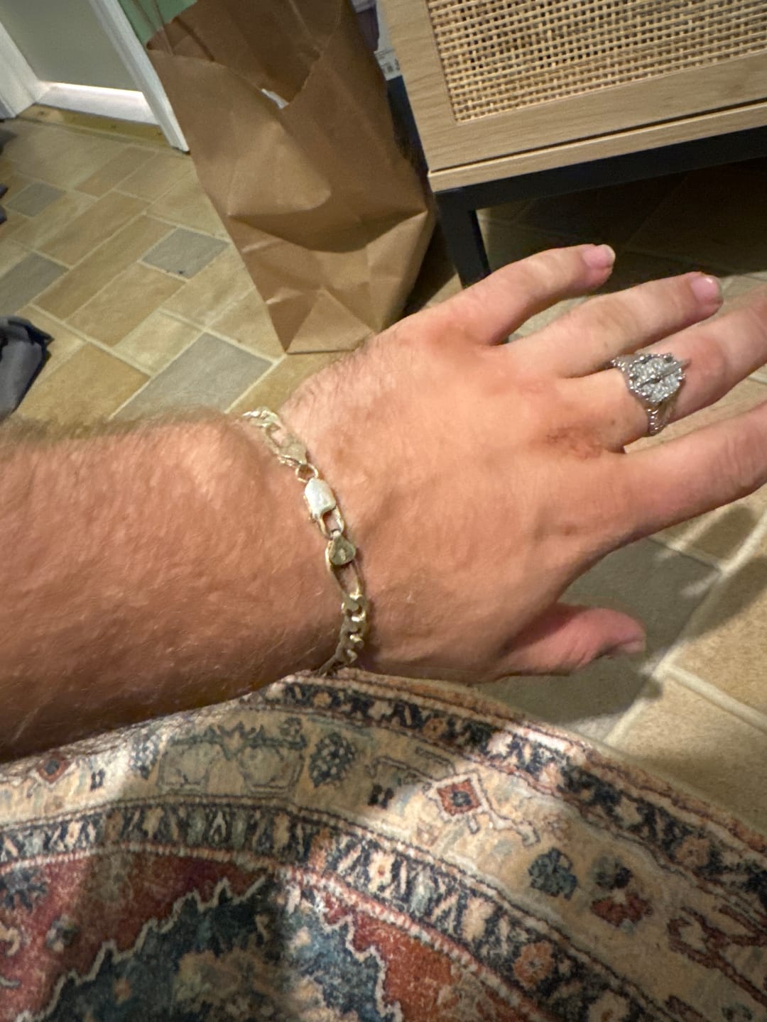Customer photo review of SILVER FIGARO BRACELET