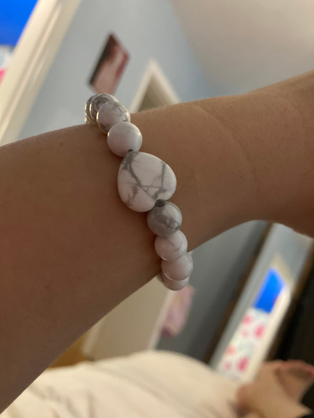 Customer photo review of White Howlite Bracelet