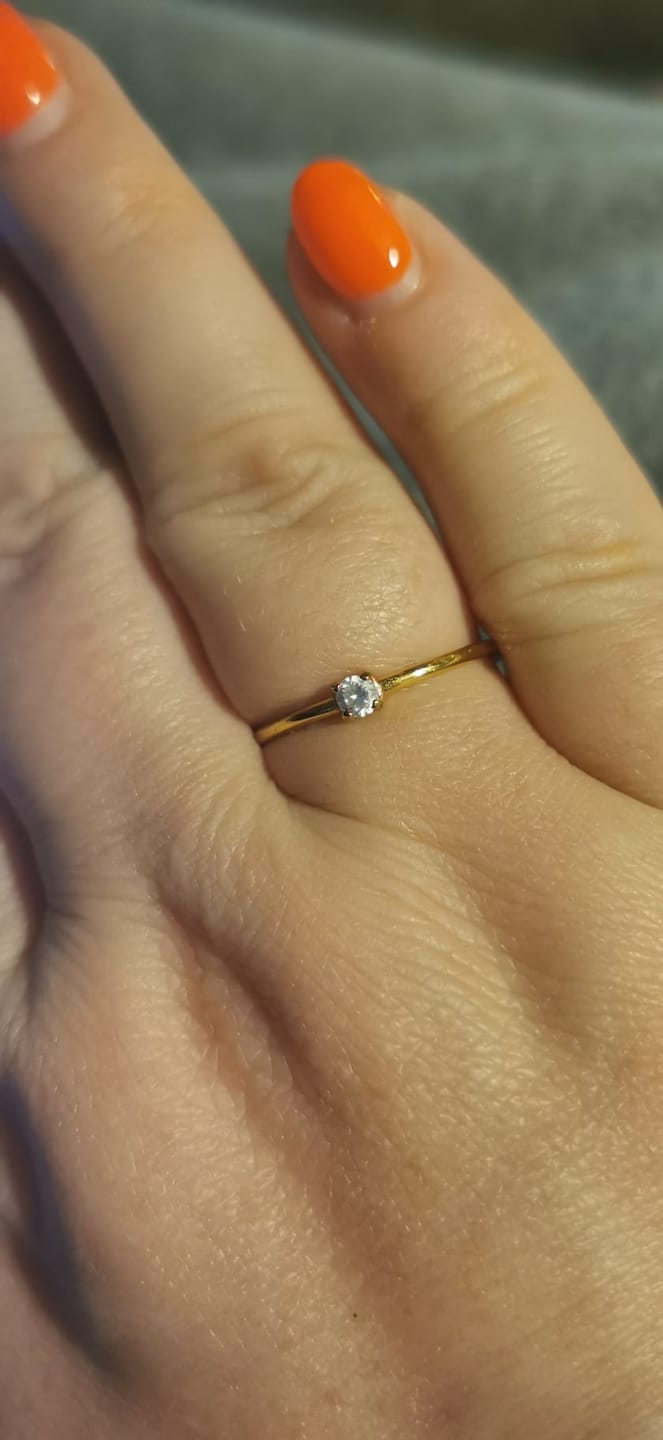 Customer photo review of Birthstone 18K Gold Rings