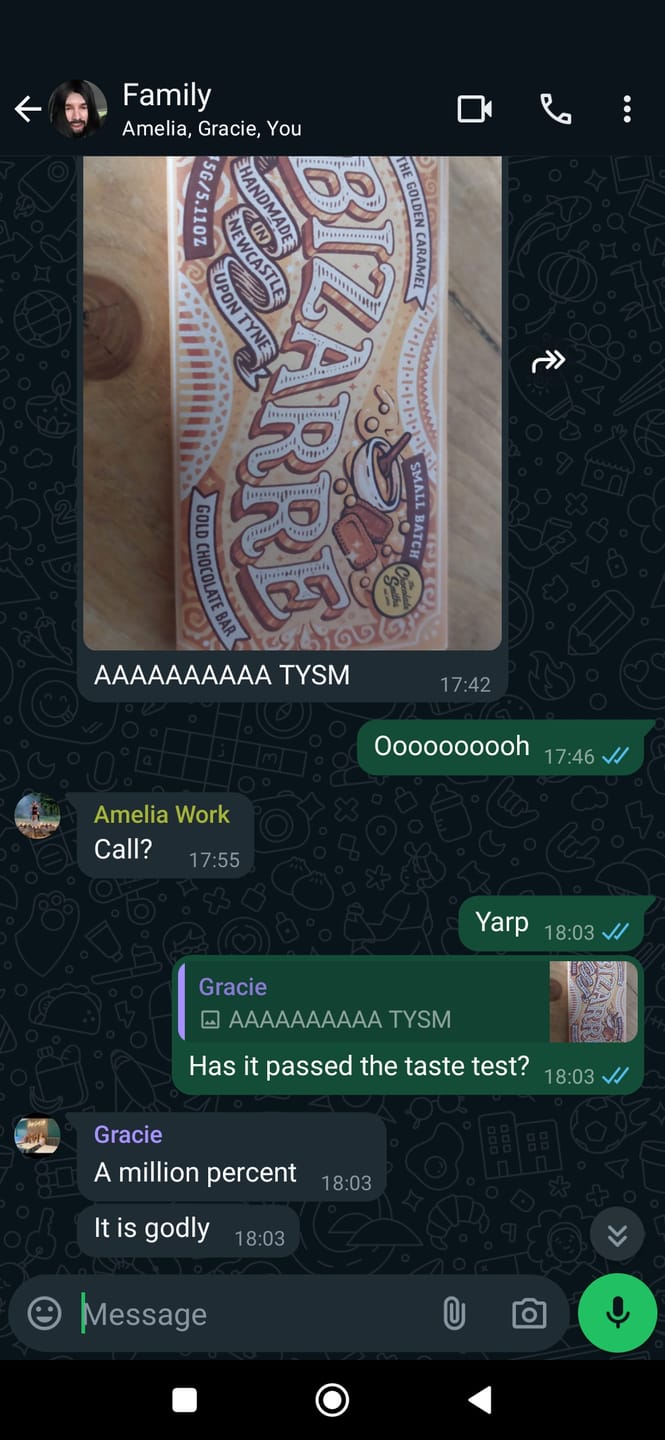 Customer photo review of The Golden Caramel Bizarre Bar