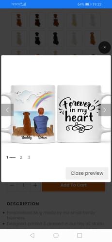 Customer photo review of Man & Dogs - Best Friends Personalised Mug