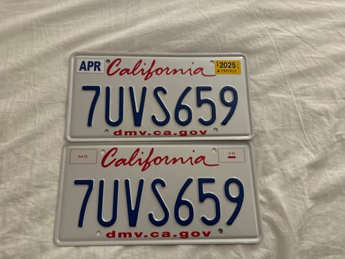 Customer photo review of 2020 CALIFORNIA DMV.CA.GOV LICENSE PLATE 6"x12" (156.5mm x 305mm)