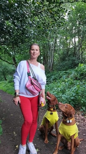 Customer photo review of All In One Bumbag - Walkies Ready® Pink/Green