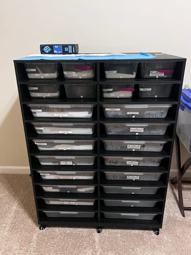 Customer photo review of XR20 -Hatchling/Juvenile FAIL-SAFE Rack - 20 Pockets - STACKABLE