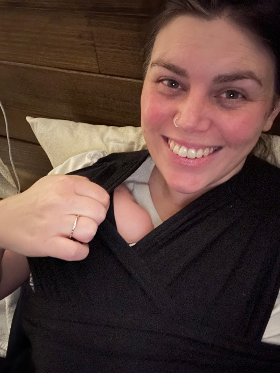Customer photo review of Newborn Carrier in Black