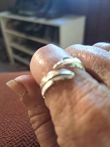 Customer photo review of Feather From An Angel Ring