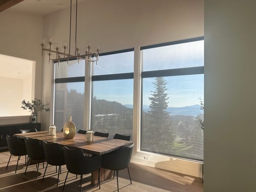 Customer photo review of SmartWings Hardwired Motorized Light Filtering Solar Shades 5% Openness Aventus
