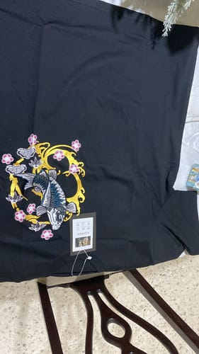 Customer photo review of Floral Koi Carp Sukajan T-shirt