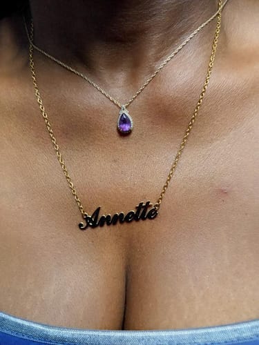 Customer photo review of Personalized Name Necklace